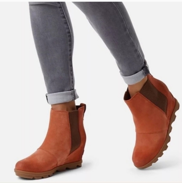 Sorel Joan Of Arctic Wedge ll Chelsea Rust Orange Brown Suad… - Picture 3 of 8